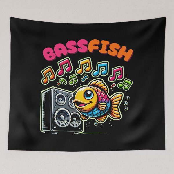 Item preview, Bass Fish Listening to Music Funy Gift designed and sold by IceBathDESIGNS.