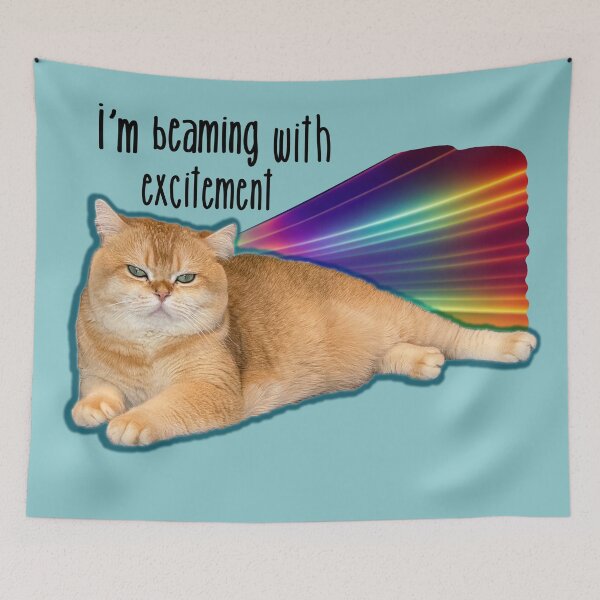 Item preview, Cat Beaming With Excitement  designed and sold by Jennifer  Lambein.