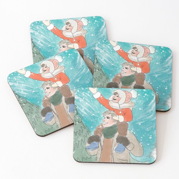 Item preview, Father & Child Winter Joy designed and sold by kristanbilling.