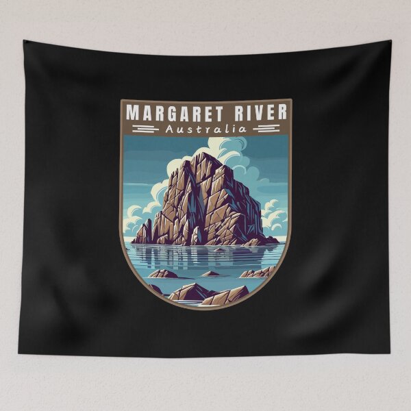 Item preview, Margaret River in Western Australia Retro Art Travel Landscape designed and sold by MaateoDesign.