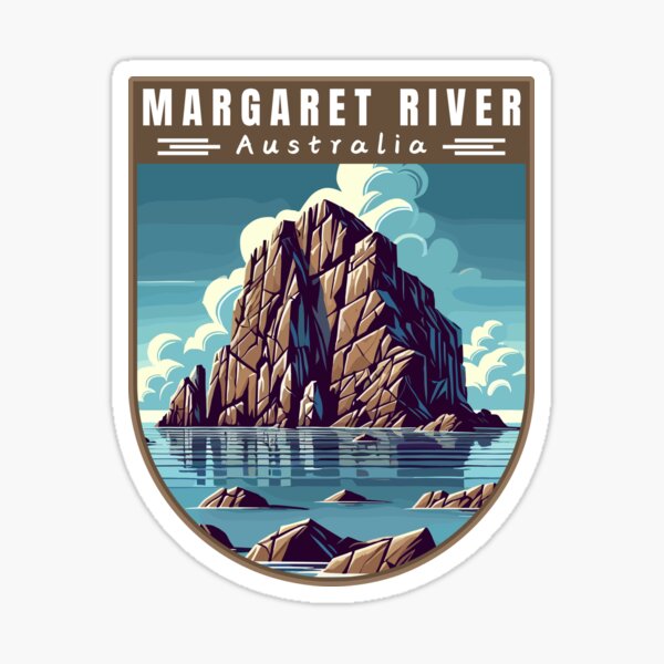 Item preview, Margaret River in Western Australia Retro Art Travel Landscape designed and sold by MaateoDesign.