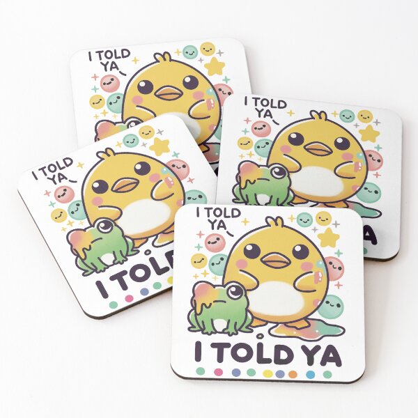 Item preview, The Adorable Chick and Its Colorful Frog Friend: “I Told Ya” Moment designed and sold by PieChocolate.