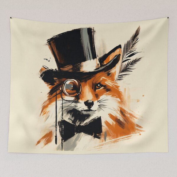 Item preview, Classy Fox in Monocle and Tophat Design designed and sold by Slick-Waffles.