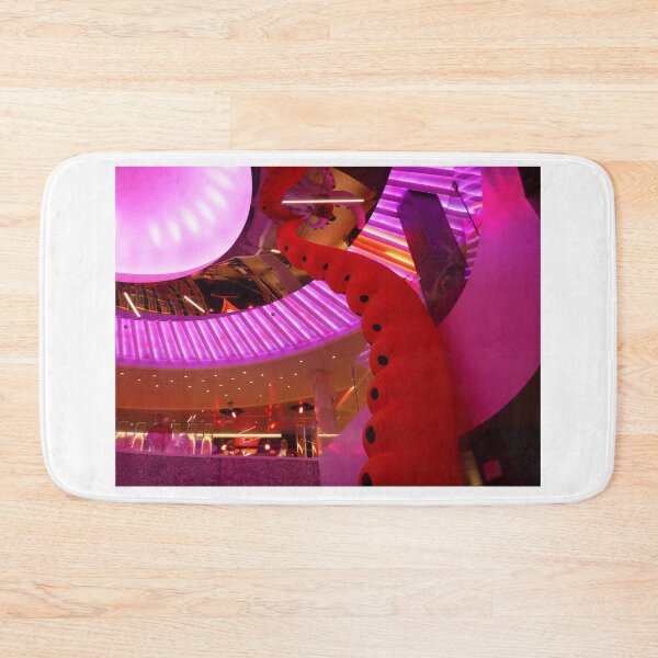 Item preview, Red Octopus Attacking Pink Ceiling designed and sold by GloriaGranat.