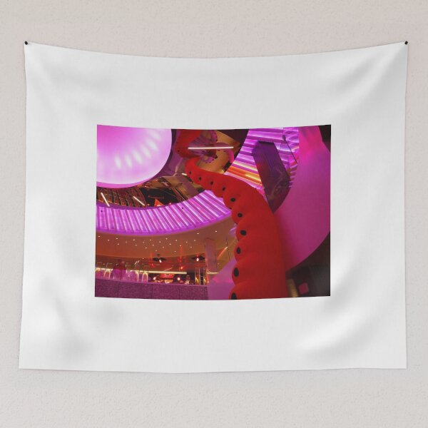 Item preview, Red Octopus Attacking Pink Ceiling designed and sold by GloriaGranat.