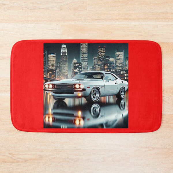 Item preview, "Classic White 1970 Challenger R/T Under City Lights – Retro Muscle Car T-Shirt" designed and sold by Mrpalaad.