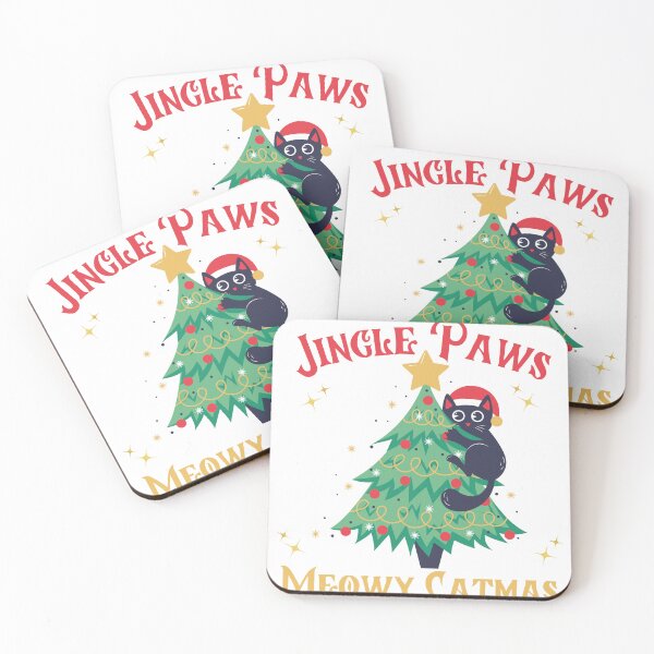 Item preview, Funny Jingle Paws Meowy Catmas Cat Christmas Tree Xmas Funny Santa designed and sold by HobsS.