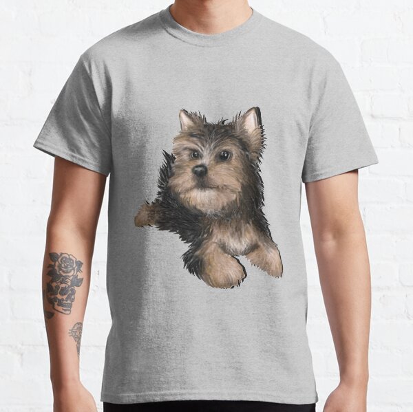 Alert Young Yorkshire Terrier Puppy Classic T-Shirt