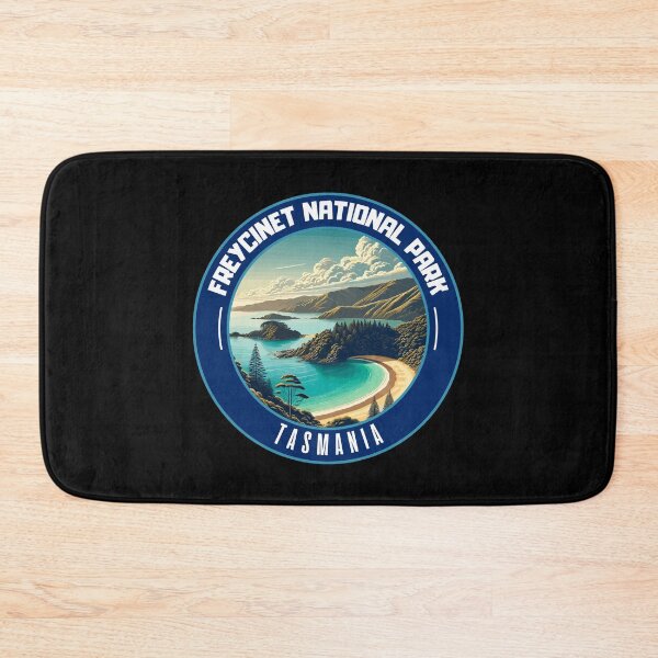 Item preview, Retro Freycinet National Park in Tasmania Australia Art Travel Badge designed and sold by MaateoDesign.