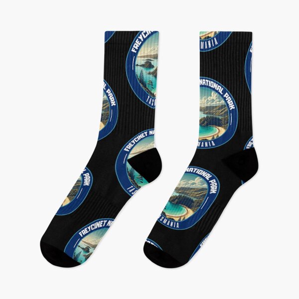 Item preview, Retro Freycinet National Park in Tasmania Australia Art Travel Badge designed and sold by MaateoDesign.