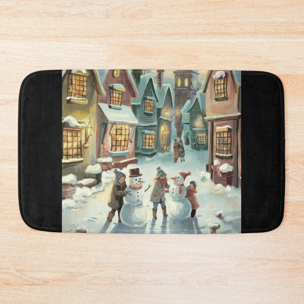 Item preview, Snowy Village in Storybook Style designed and sold by McVrax.