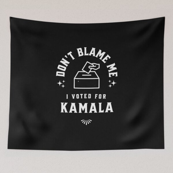 Item preview, "Don't Blame Me" arching over a ballot box, with the words "I Voted for Kamala" underneath designed and sold by bultpruf.