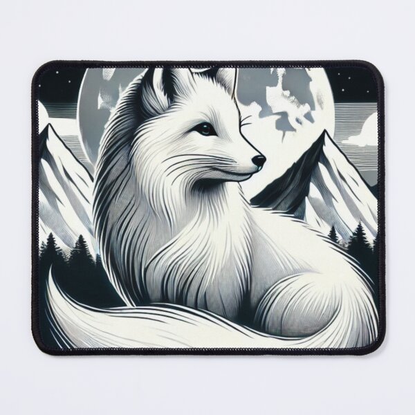 Item preview, Celestial Fox with Mountain Moonlit Scene designed and sold by CritterManiaUK.
