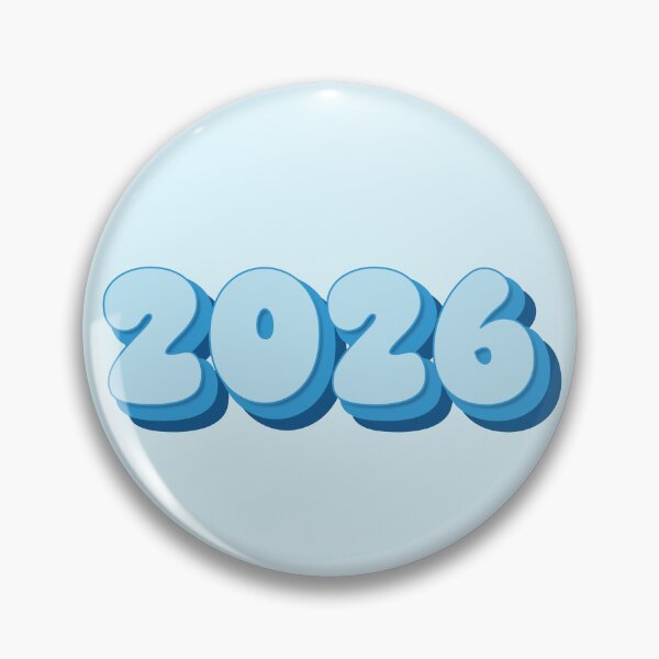 Item preview, 2026 Year - Twenty Twenty Six - Pale Blue - Bright Blue - Dark Blue - Ballon Letters - Bubble Typography - Class of 2026 - New Year 2026 designed and sold by TheIconShop.