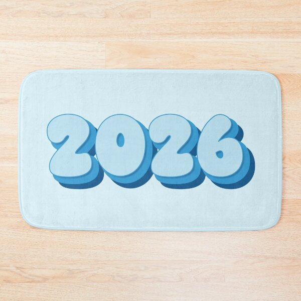 Item preview, 2026 Year - Twenty Twenty Six - Pale Blue - Bright Blue - Dark Blue - Ballon Letters - Bubble Typography - Class of 2026 - New Year 2026 designed and sold by TheIconShop.
