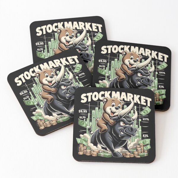 Item preview, stock market stock exchange bull bear profit gift designed and sold by Pineapple-Tree.