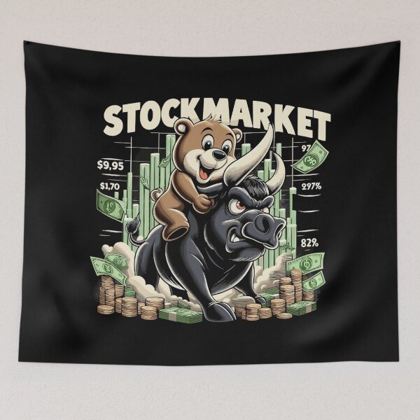 Item preview, stock market stock exchange bull bear profit gift designed and sold by Pineapple-Tree.