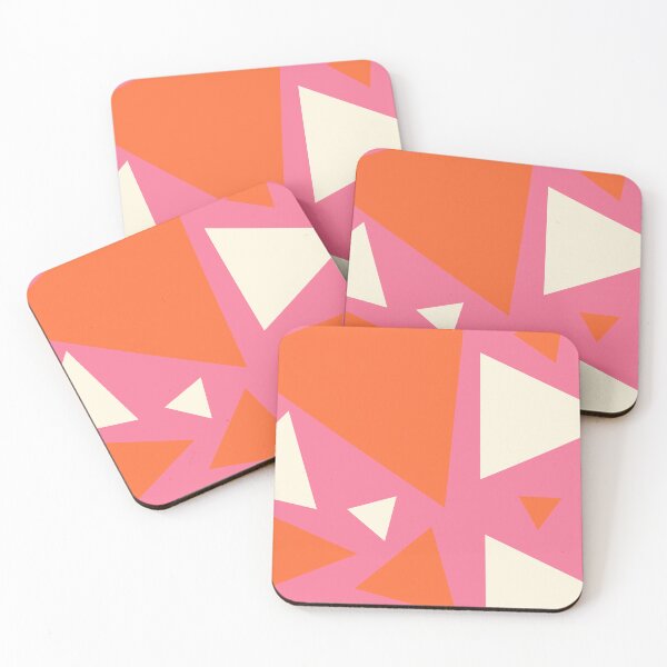 Item preview, Triangles in Pink, Orange and Cream designed and sold by LAEC-Shop.