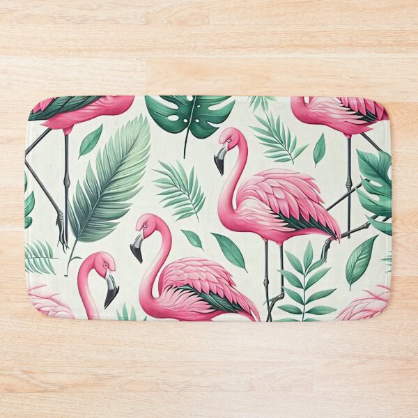 Item preview, Vibrant flamingos and lush foliage pattern designed and sold by Haji  Kamora.