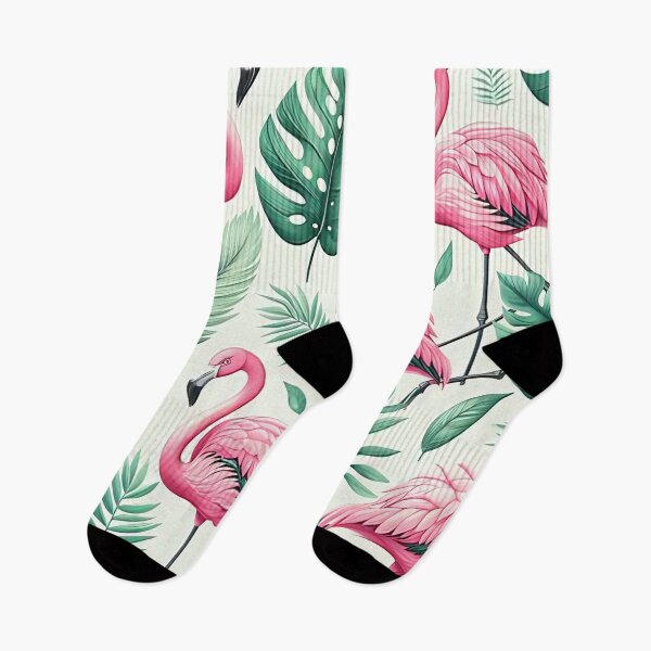 Item preview, Vibrant flamingos and lush foliage pattern designed and sold by Haji  Kamora.