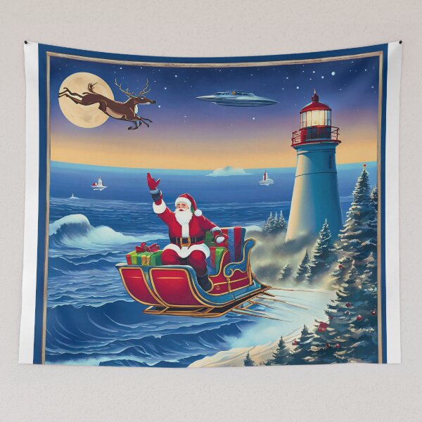 Item preview, Deck the Lighthouse with UFO designed and sold by FitEnvy.