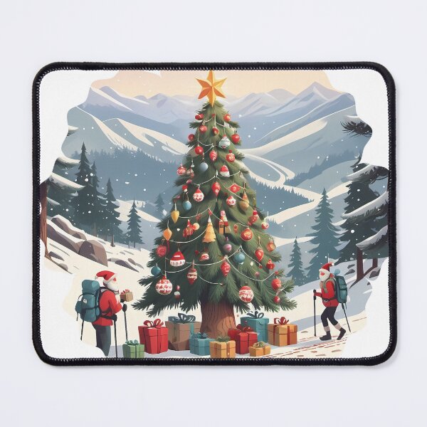 Item preview, funny Hiking christmas tree ornament holiday ornament designed and sold by rizqy.