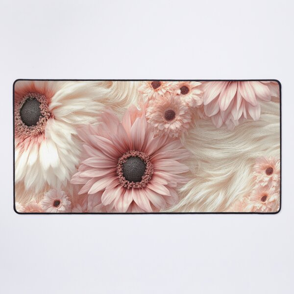 Item preview, Pastel color pink flower on ivory fur designed and sold by AngelottiCR.