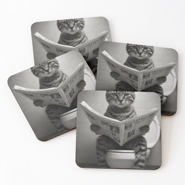 Item preview, Cool Cat Reading Newspaper designed and sold by vk09.
