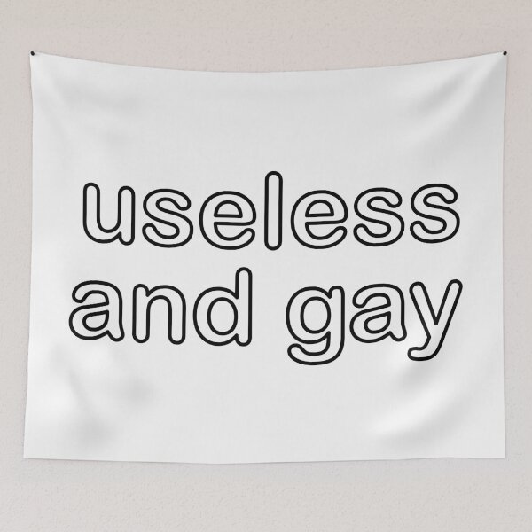Item preview, useless and gay designed and sold by Tinybluebird.