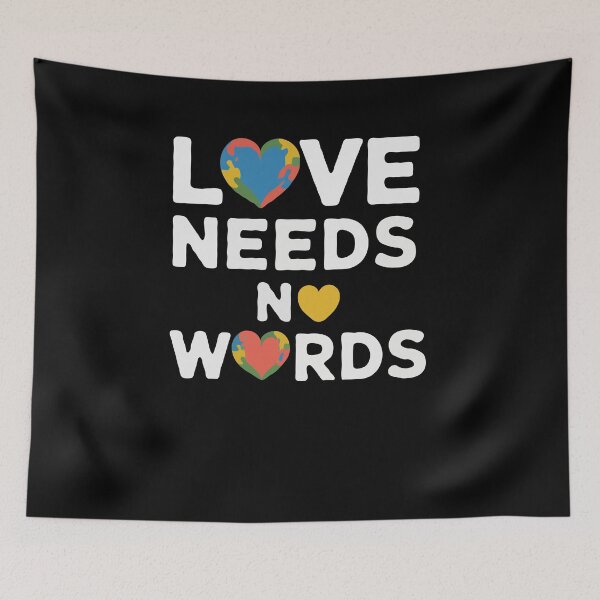 Item preview, Love Needs No Words Autism designed and sold by InsanseCreation.
