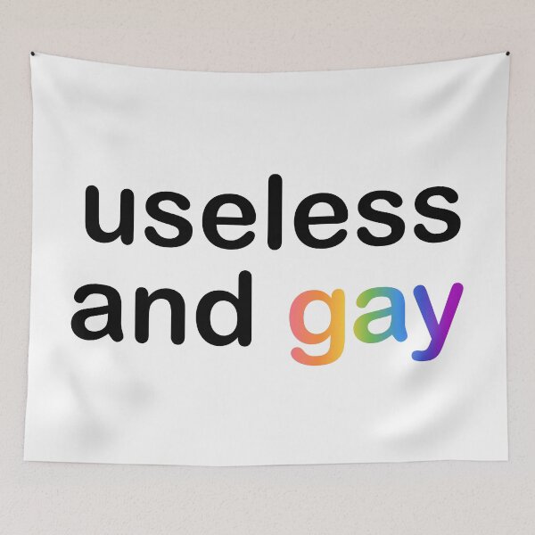 Item preview, useless and gay designed and sold by Tinybluebird.