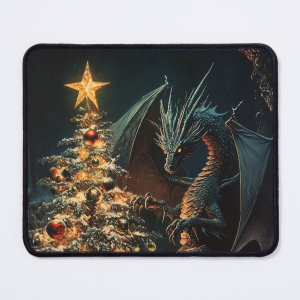 Item preview, Majestic Dragon and the Christmas Tree designed and sold by LonesomeKnight.