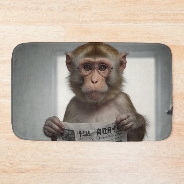 Item preview, Quirky Macaque Reading Newspaper designed and sold by vk09.