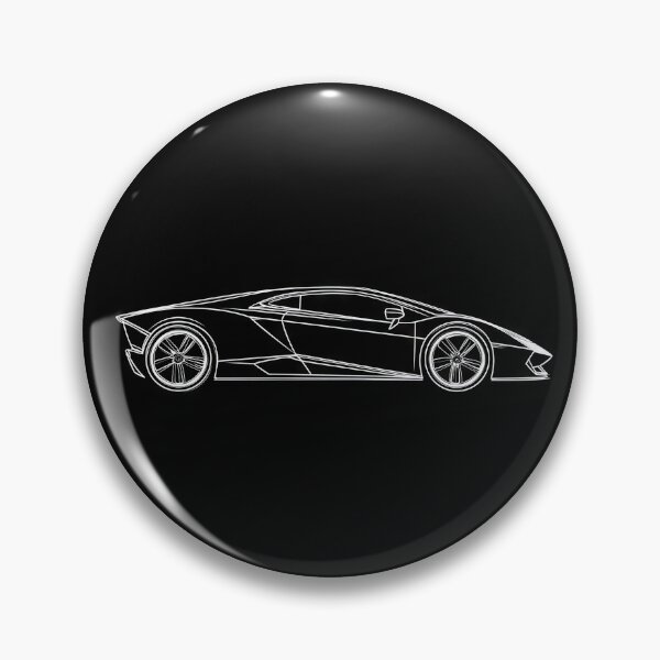 Item preview, Lamborghini Revuelto - Sleek outline of a sports car showcasing bold design and aerodynamic features on a black background. designed and sold by Jerhus.