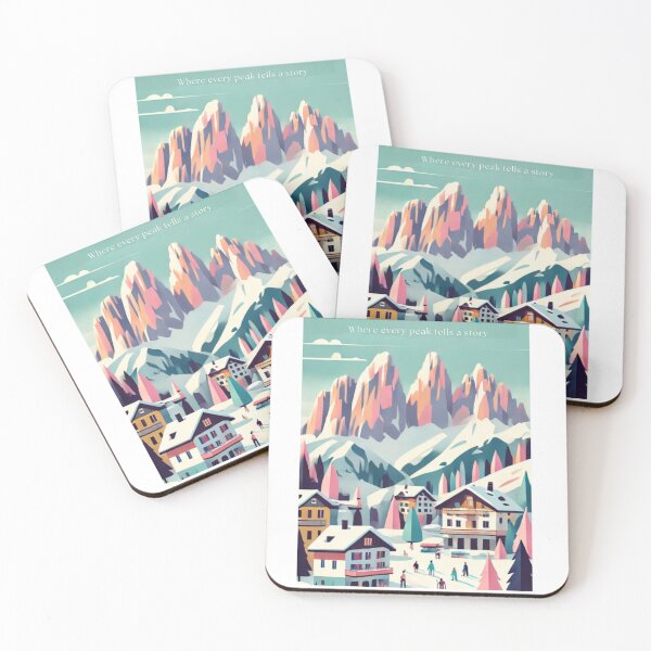 Item preview, Colorful Dolomites Winter poster designed and sold by Printsincolor.