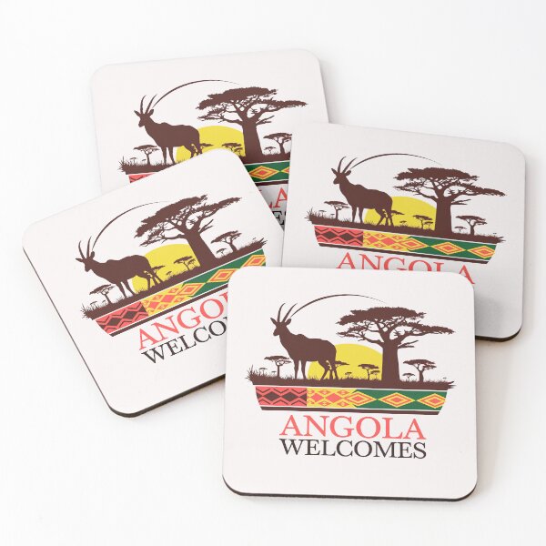 Item preview, Angola Welcomes Flag Map Luanda designed and sold by AnimalsDH305.