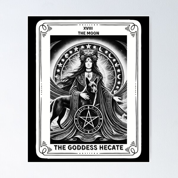 Item preview,  The Goddess Hecate tarot card the moon designed and sold by MilkyForest.