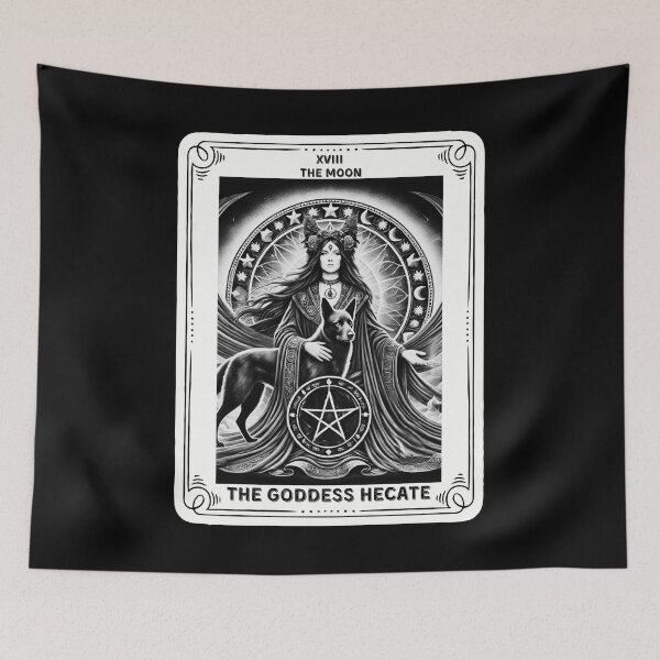 Item preview,  The Goddess Hecate tarot card the moon designed and sold by MilkyForest.
