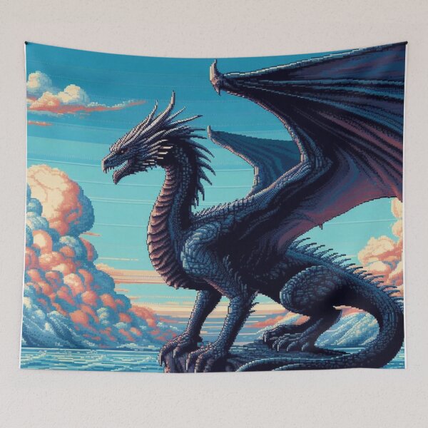 Item preview, dragon on a cliff designed and sold by TheMysticCats.