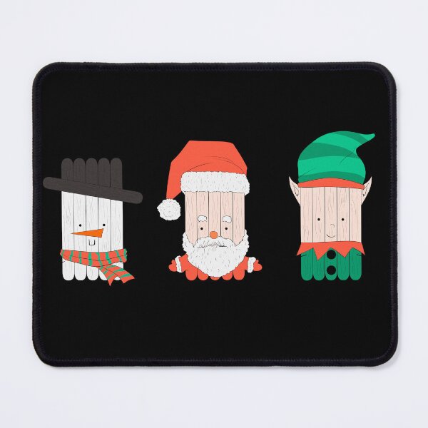 Item preview, Popsicle Stick Christmas Characters - Fun Holiday Art designed and sold by Inanimatus.