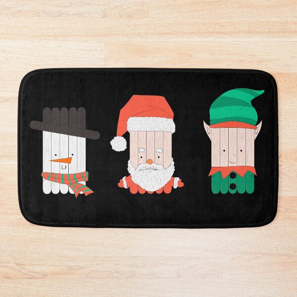 Item preview, Popsicle Stick Christmas Characters - Fun Holiday Art designed and sold by Inanimatus.