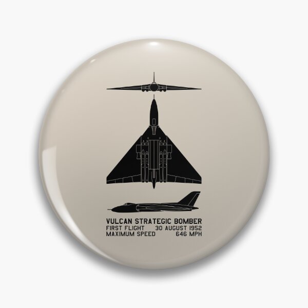 Artikelvorschau, Infografik zu Silhouetten des strategischen Bombers Vulcan entworfen und verkauft von MilitaryMart.