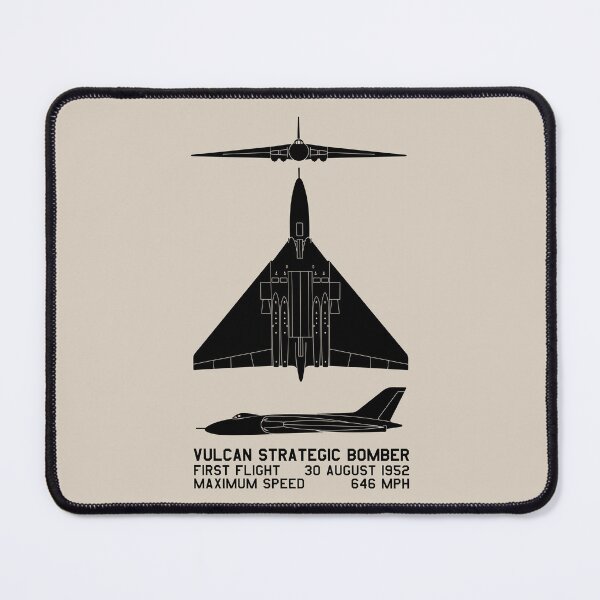 Item preview, Vulcan Strategic Bomber Plane Silhouettes Infographic designed and sold by MilitaryMart.