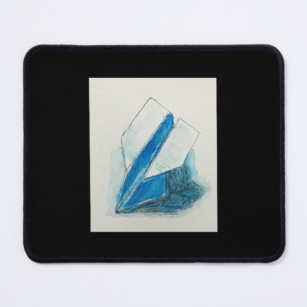 Item preview, A blue shadowed paper airplane designed and sold by SHARON NAKAR.