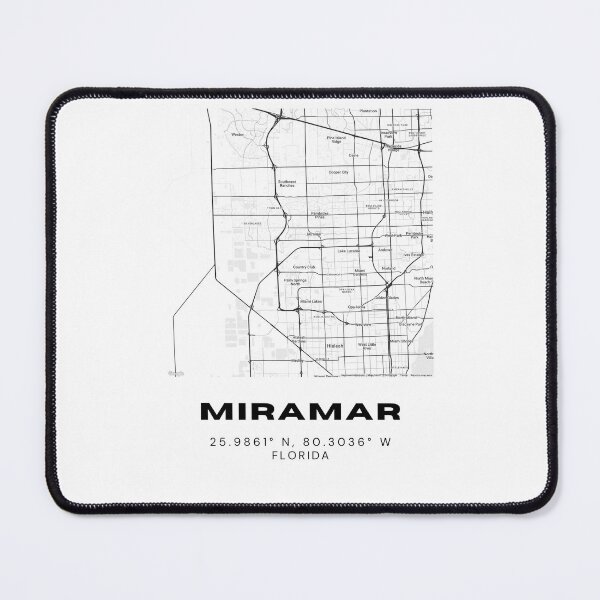 Item preview, Minimalist Miramar Map Art - Florida City Coordinates Design designed and sold by RM-Journey.