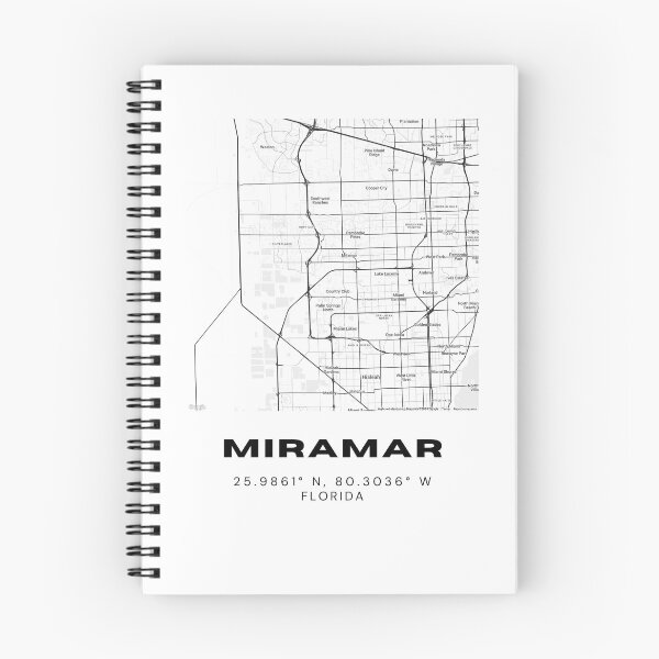 Item preview, Mapa minimalista de Miramar: diseño de coordenadas de la ciudad de Florida designed and sold by RM-Journey.