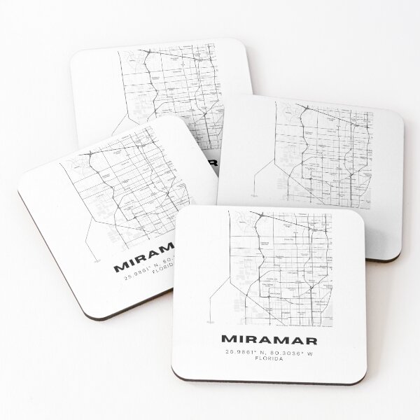 Item preview, Minimalist Miramar Map Art - Florida City Coordinates Design designed and sold by RM-Journey.