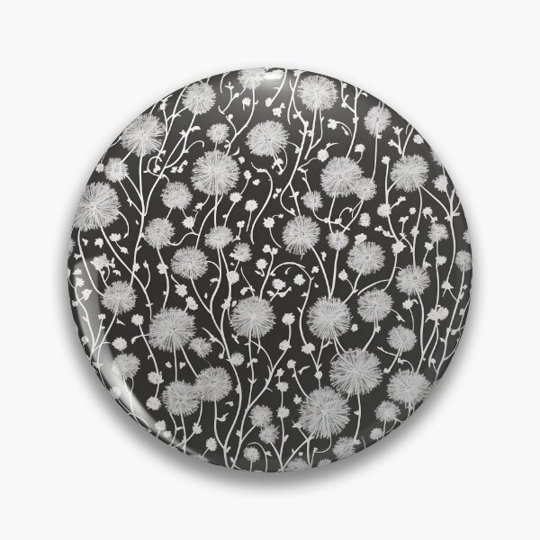 Item preview, Black and White Dandelion Pattern designed and sold by Fab-Haven.
