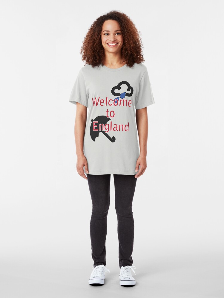 Alternate view of Welcome to England! Slim Fit T-Shirt