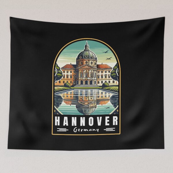 Item preview, Retro Hannover Lower Saxony in Germany Art Travel Landscape designed and sold by MaateoDesign.